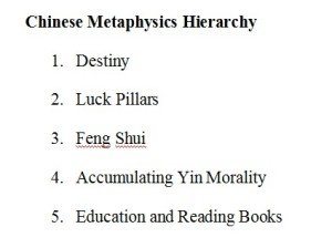 Chinese Metaphysics s